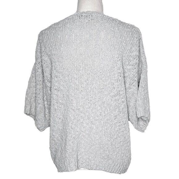 Partners Mervyn's Sweater women's medium gray knit Chunky cottagecore beaded - Picture 2 of 8